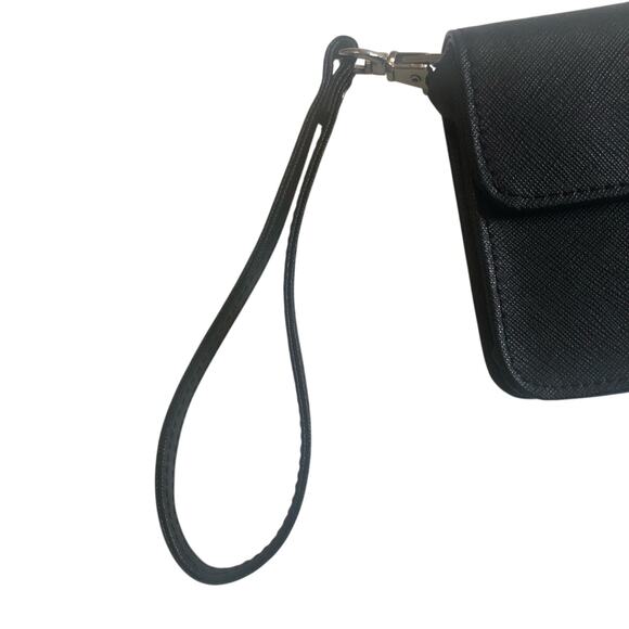 ROYCE New York Solid Black Wallet w/ Wrist Strap & Chain Strap, NWT! - Picture 3 of 9